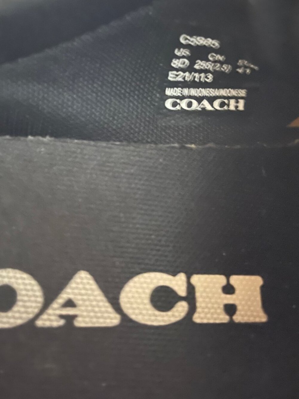 COACH MEN'S CLIP LOW TOP OAT & BLACK QUARTZ SUEDE SNEAKERS SIZE 8D - Picture 13 of 15